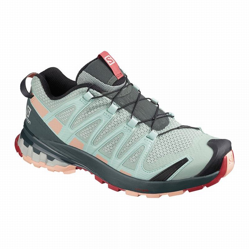 Salomon Israel XA PRO 3D V8 - Womens Hiking Shoes - Light Turquoise Grey (MDNS-32406)